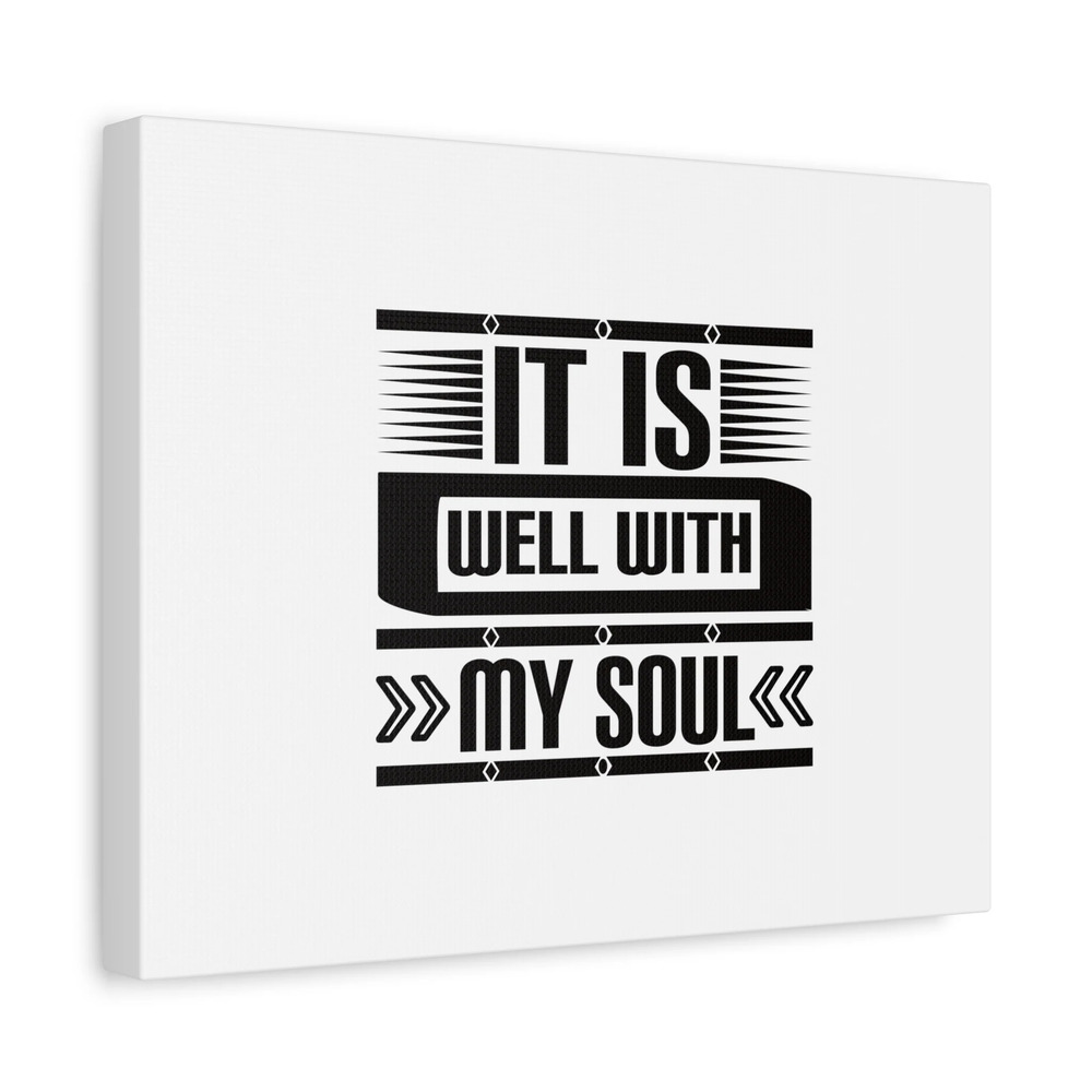 Scripture Canvas It Is Well With My Soul Psalm 42:7 White Christian Wall Art
